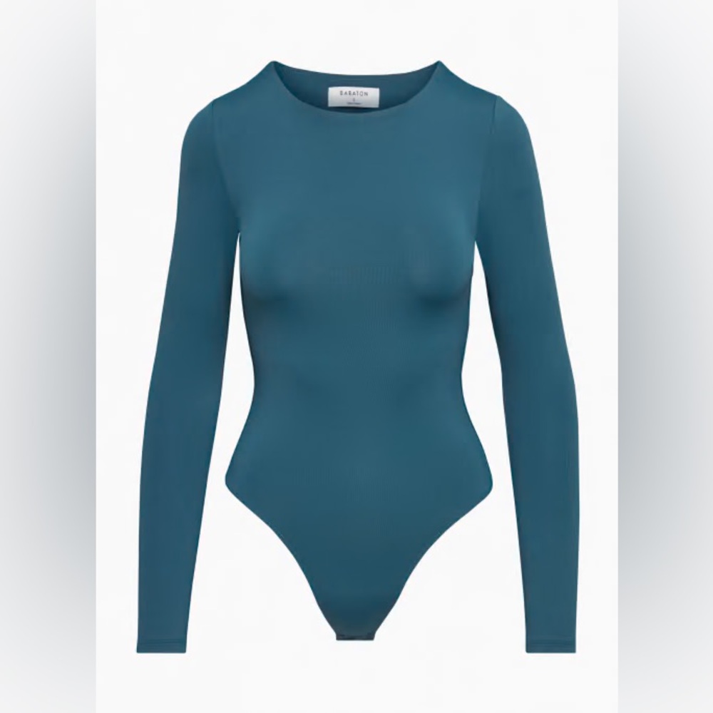 Babaton Deep Blue Long Sleeve Bodysuit